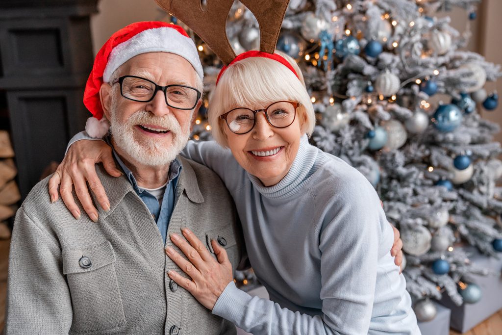 Couple at Christmas Village Event