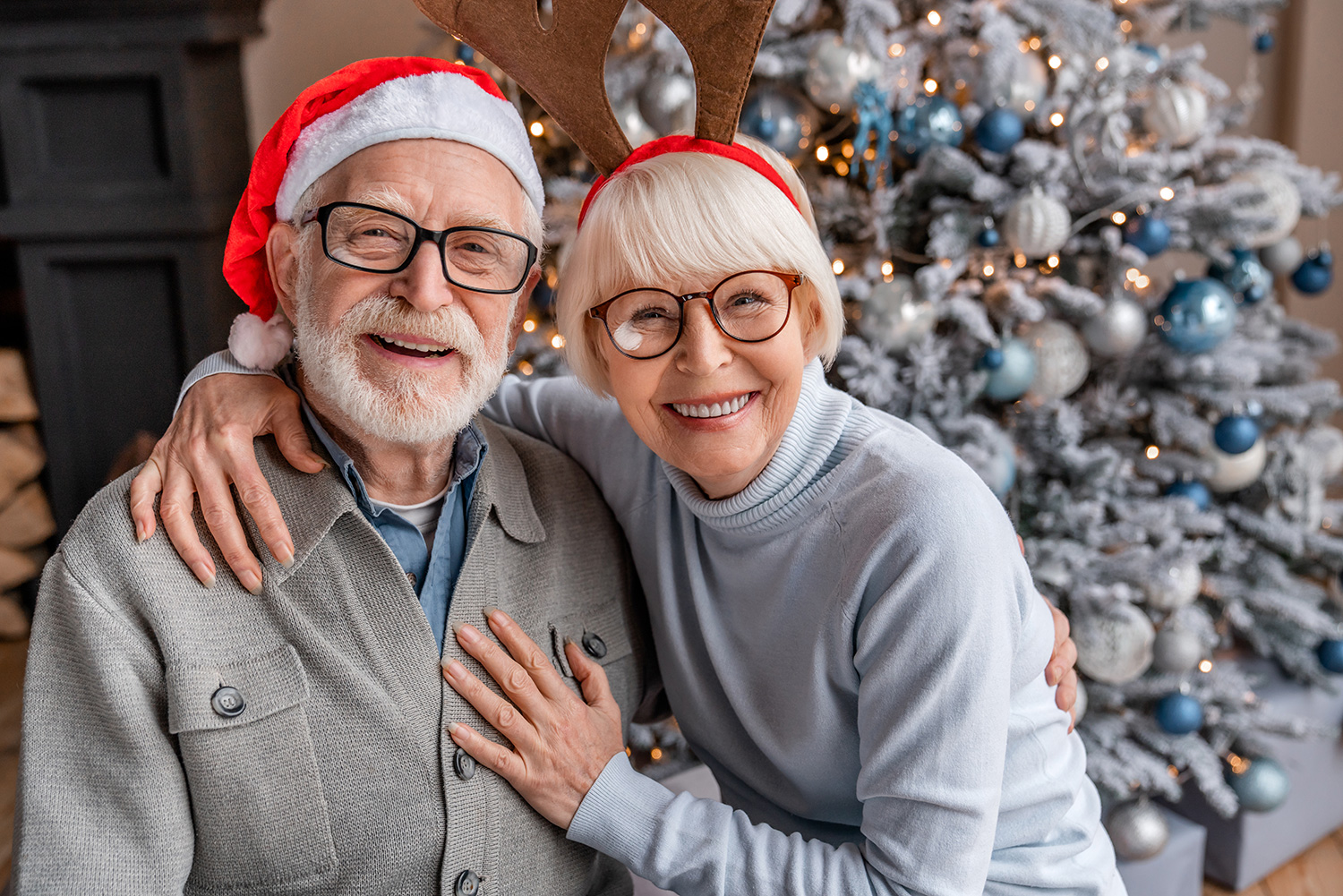 Couple at Christmas Village Event